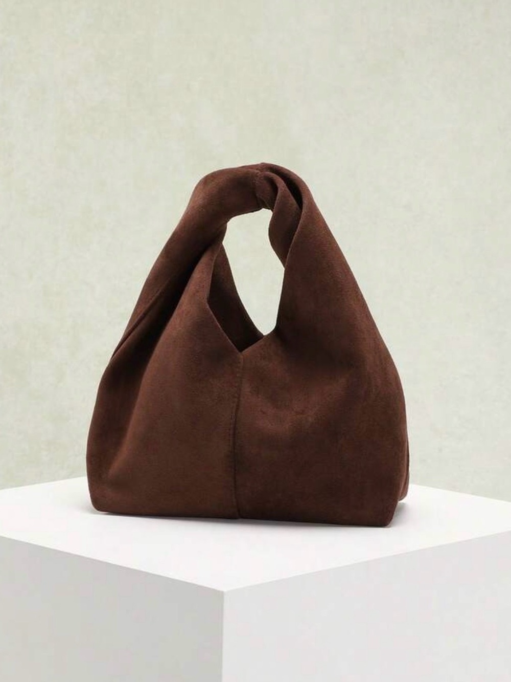 NEW Brown Twist Handle Hobo Shoulder Bag - Picture 2 of 9